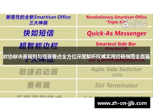 欧协联决赛规则与观赛要点全方位深度解析权威实用终极指南全面篇
